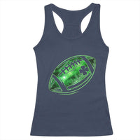 Lucky Shamrock Football Racerback Tank Top Irish Clover St Patricks Day Sport Lover