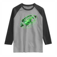 Lucky Shamrock Football Raglan Shirt Irish Clover St Patricks Day Sport Lover