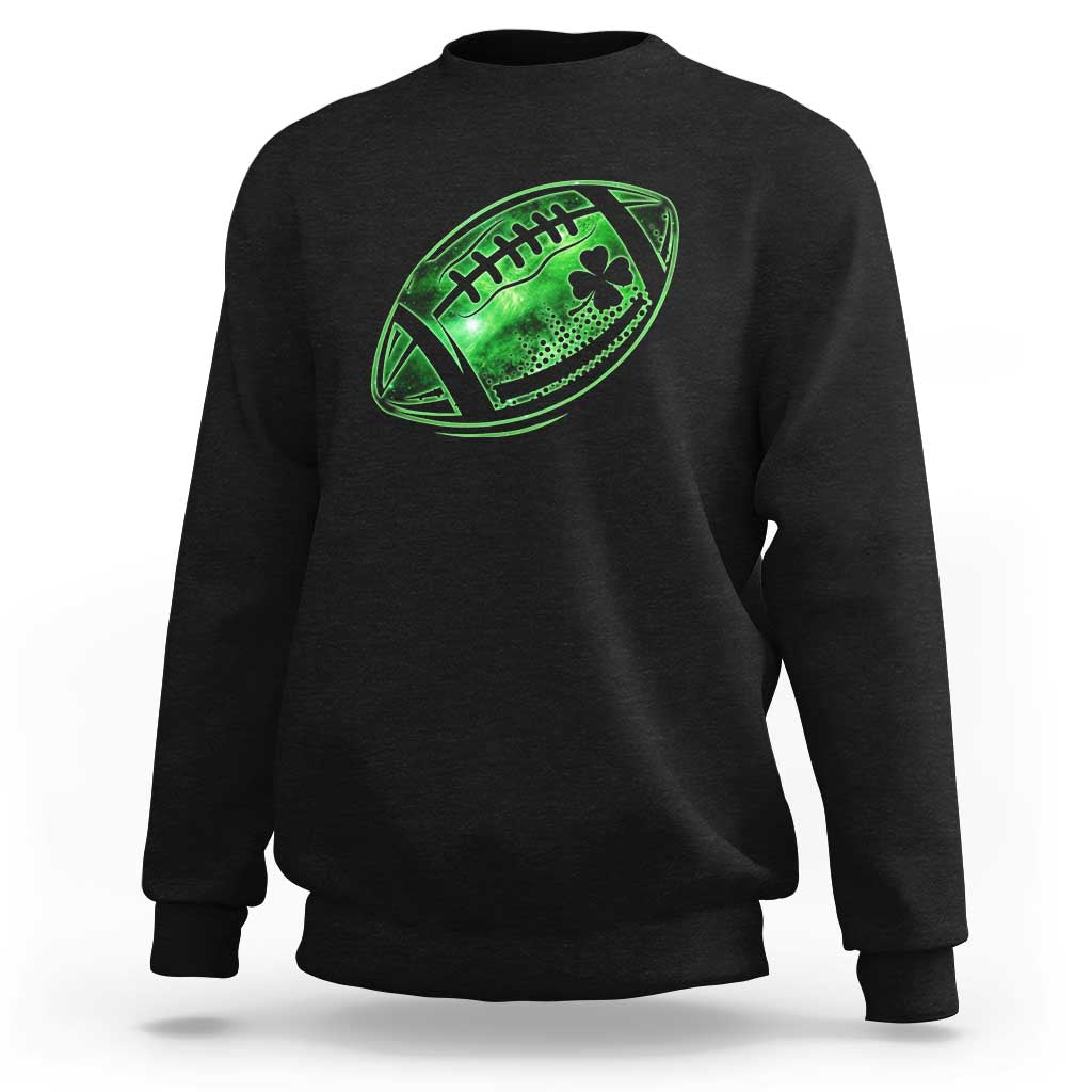 Lucky Shamrock Football Sweatshirt Irish Clover St Patricks Day Sport Lover