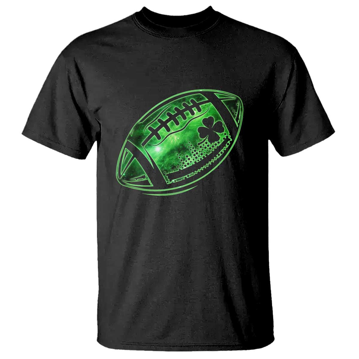 Lucky Shamrock Football T Shirt Irish Clover St Patricks Day Sport Lover