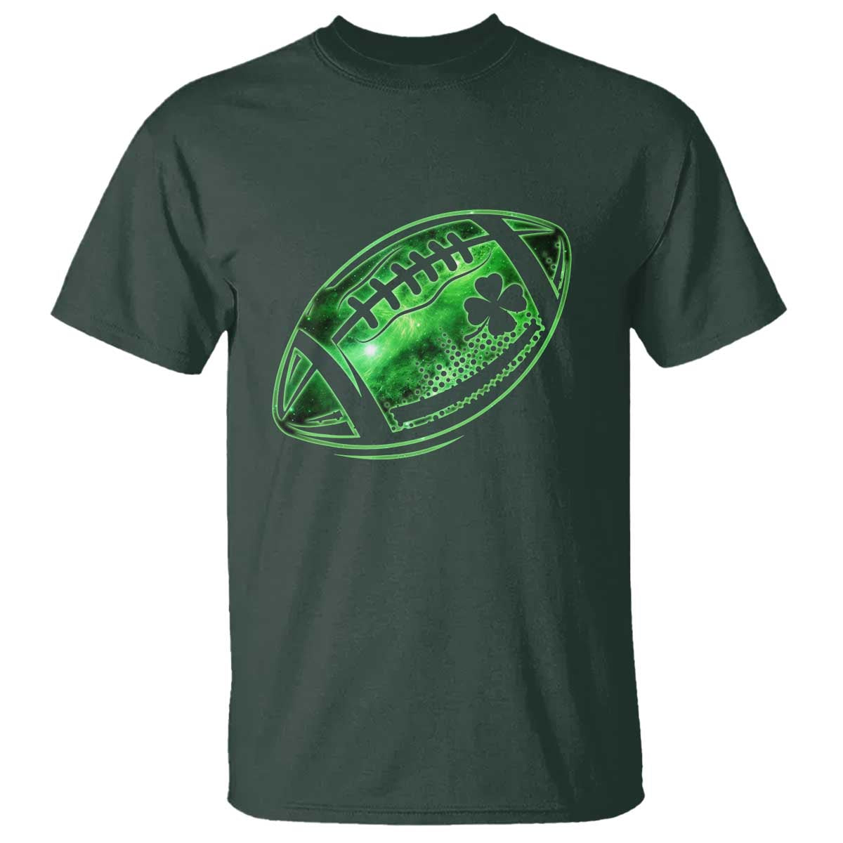 Lucky Shamrock Football T Shirt Irish Clover St Patricks Day Sport Lover
