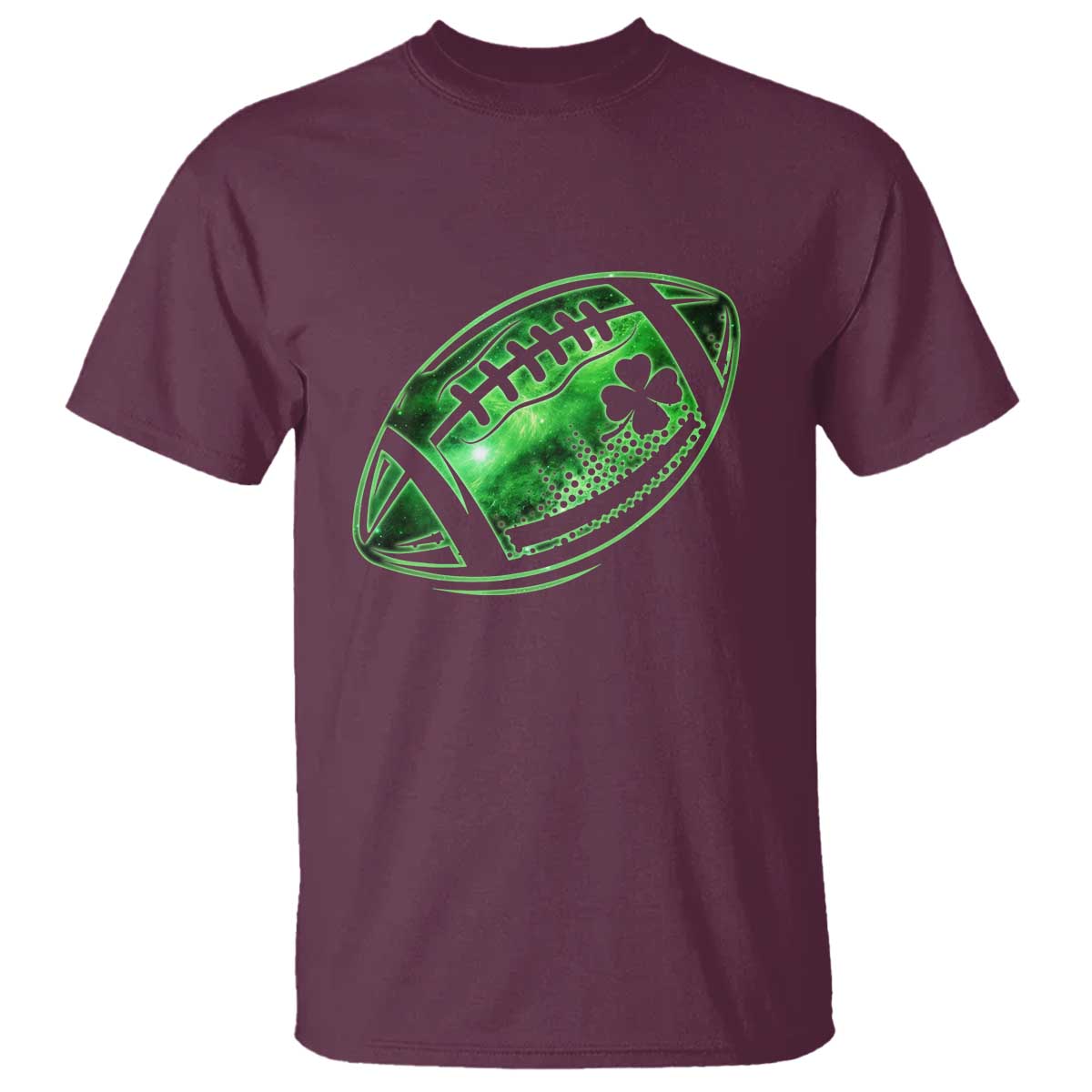 Lucky Shamrock Football T Shirt Irish Clover St Patricks Day Sport Lover