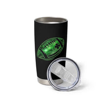 Lucky Shamrock Football Tumbler Cup Irish Clover St Patricks Day Sport Lover
