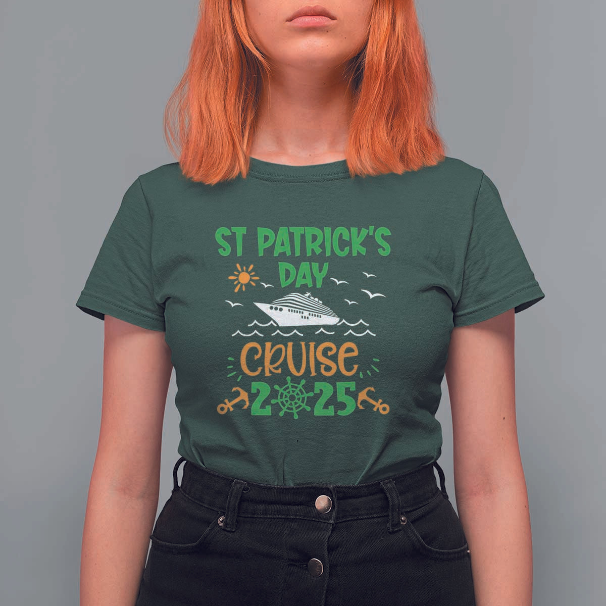 St Patricks Day Cruise Squad 2025 Matching Family T Shirt For Women