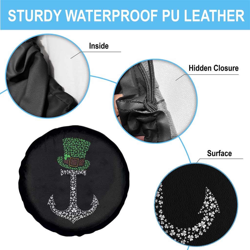 Lucky Shamrock Anchor Spare Tire Cover Leprechaun Cruise Squad St. Patrick's Day