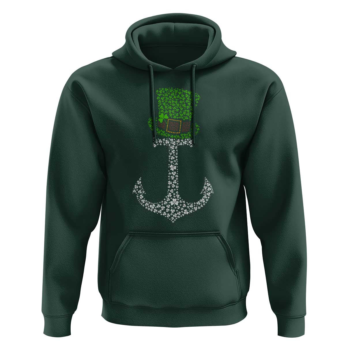 Lucky Shamrock Anchor Hoodie Leprechaun Cruise Squad St. Patrick's Day