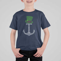 Lucky Shamrock Anchor T Shirt For Kid Leprechaun Cruise Squad St. Patrick's Day