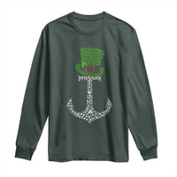 Lucky Shamrock Anchor Long Sleeve Shirt Leprechaun Cruise Squad St. Patrick's Day