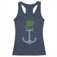 Lucky Shamrock Anchor Racerback Tank Top Leprechaun Cruise Squad St. Patrick's Day