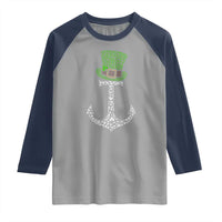 Lucky Shamrock Anchor Raglan Shirt Leprechaun Cruise Squad St. Patrick's Day