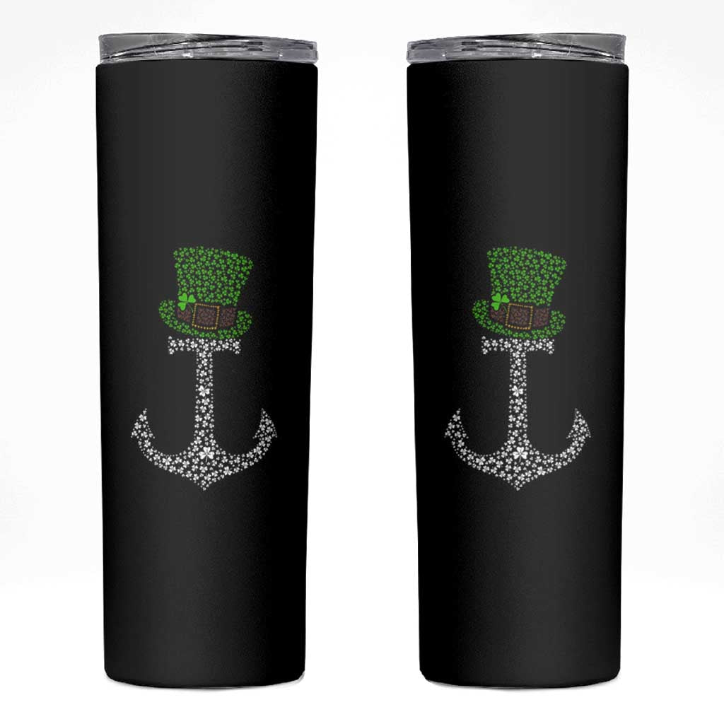 Lucky Shamrock Anchor Skinny Tumbler Leprechaun Cruise Squad St. Patrick's Day