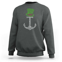 Lucky Shamrock Anchor Sweatshirt Leprechaun Cruise Squad St. Patrick's Day