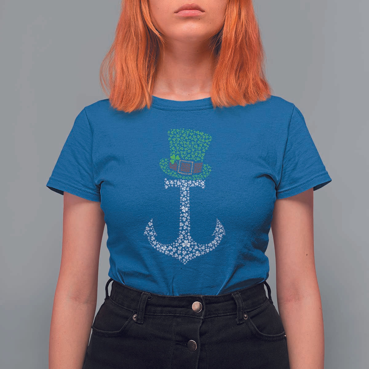 Lucky Shamrock Anchor T Shirt For Women Leprechaun Cruise Squad St. Patrick's Day