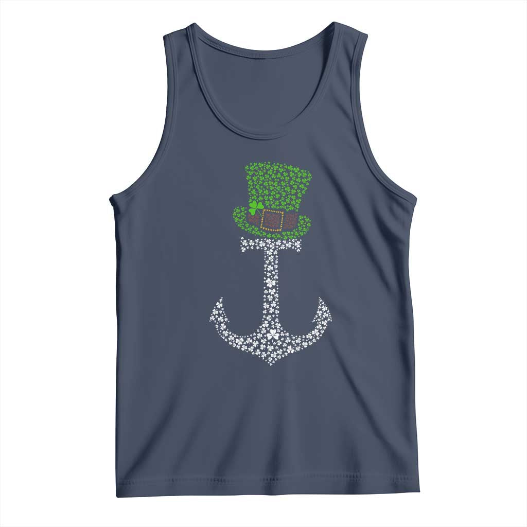 Lucky Shamrock Anchor Tank Top Leprechaun Cruise Squad St. Patrick's Day