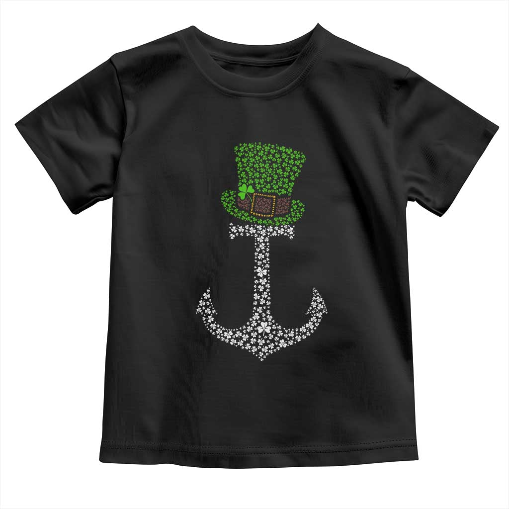 Lucky Shamrock Anchor Toddler T Shirt Leprechaun Cruise Squad St. Patrick's Day
