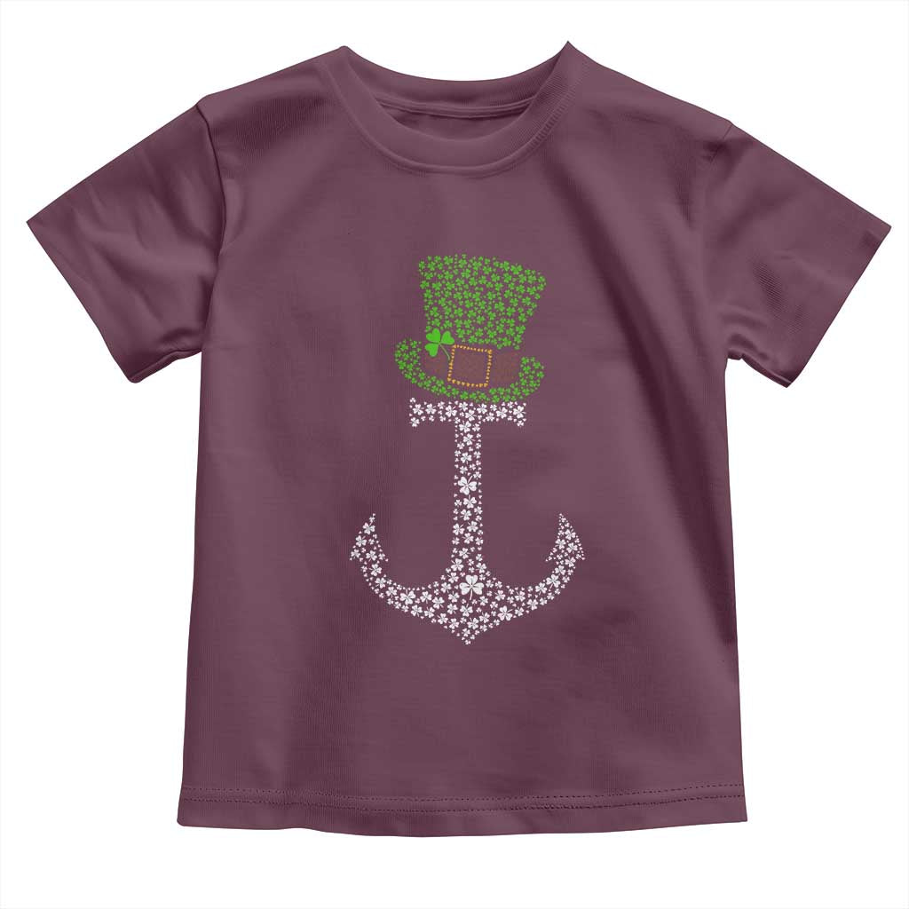 Lucky Shamrock Anchor Toddler T Shirt Leprechaun Cruise Squad St. Patrick's Day