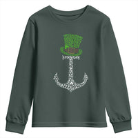 Lucky Shamrock Anchor Youth Sweatshirt Leprechaun Cruise Squad St. Patrick's Day