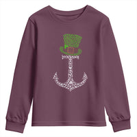 Lucky Shamrock Anchor Youth Sweatshirt Leprechaun Cruise Squad St. Patrick's Day