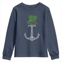 Lucky Shamrock Anchor Youth Sweatshirt Leprechaun Cruise Squad St. Patrick's Day