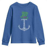 Lucky Shamrock Anchor Youth Sweatshirt Leprechaun Cruise Squad St. Patrick's Day