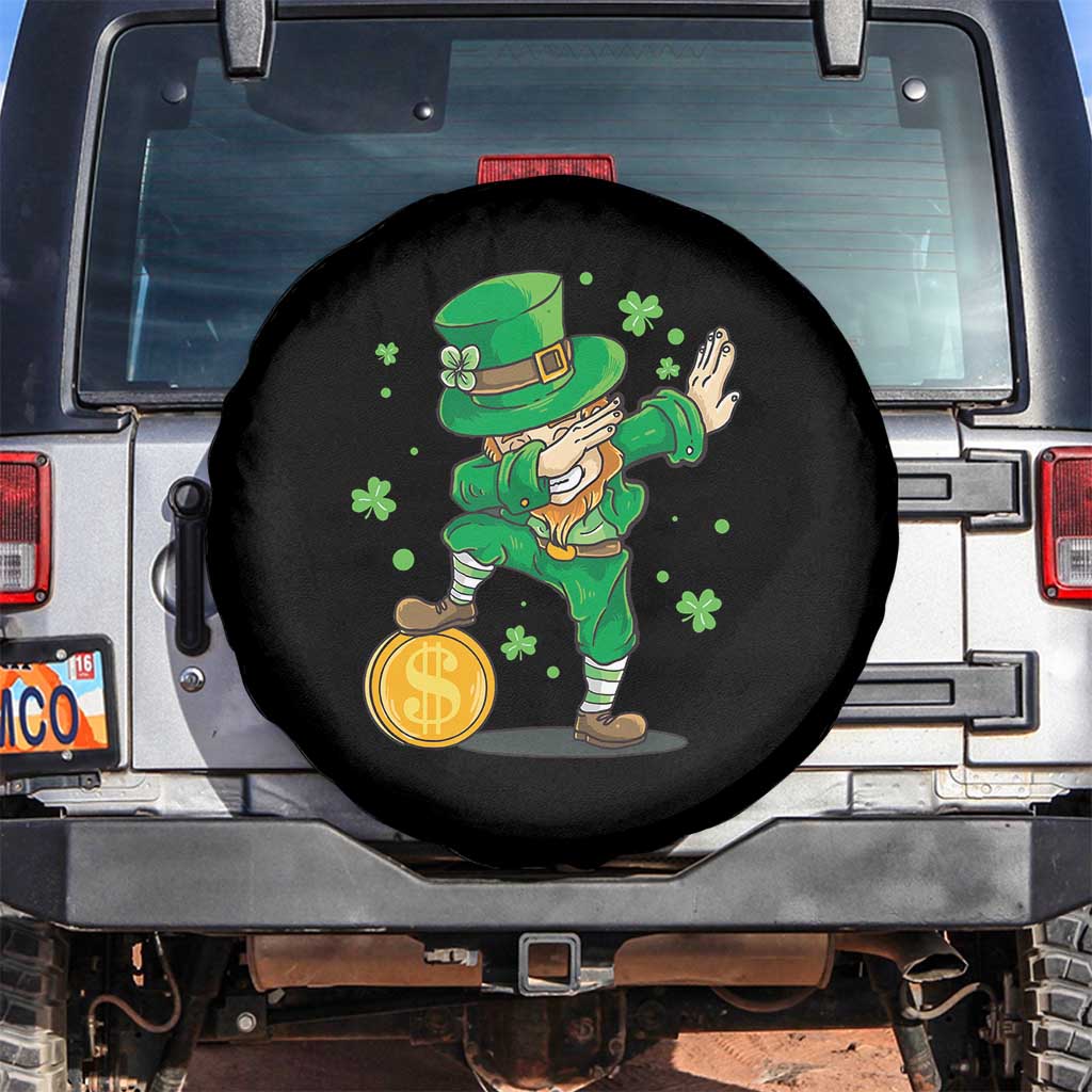 Cute Dabbing Leprechaun Spare Tire Cover Funny St Patricks Day