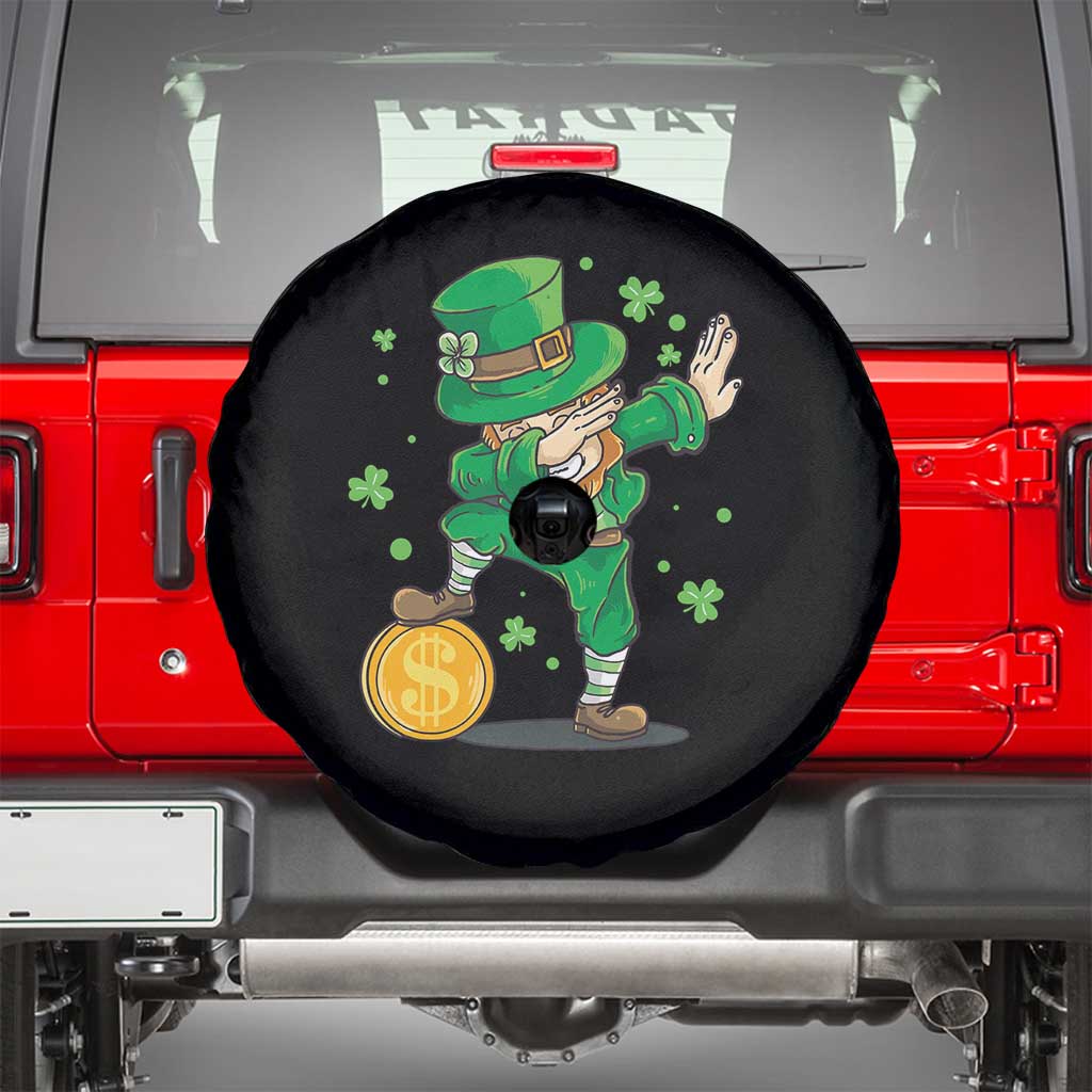 Cute Dabbing Leprechaun Spare Tire Cover Funny St Patricks Day