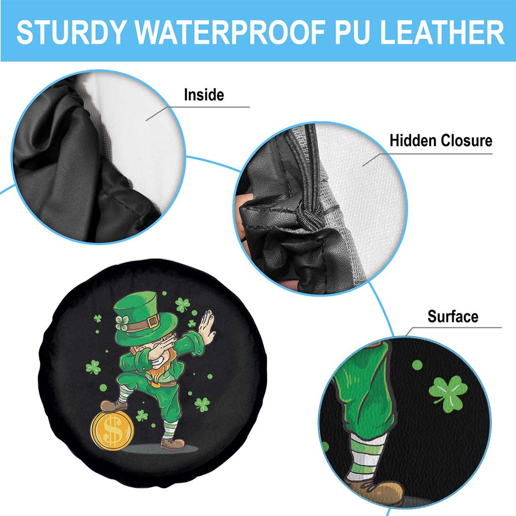 Cute Dabbing Leprechaun Spare Tire Cover Funny St Patricks Day