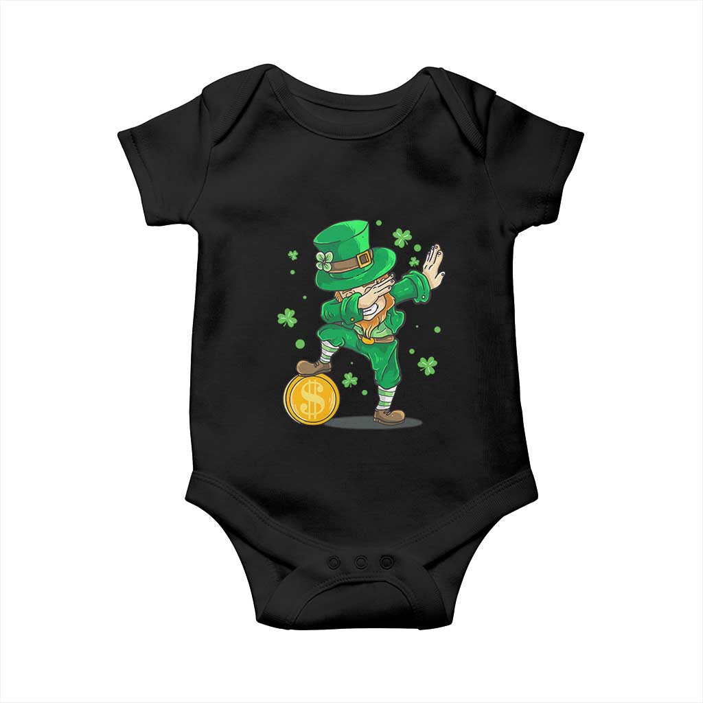 Cute Dabbing Leprechaun Baby Onesie Funny St Patricks Day