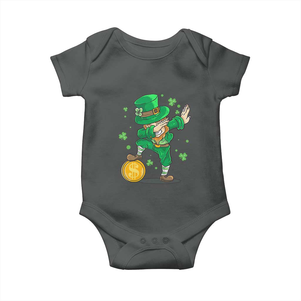 Cute Dabbing Leprechaun Baby Onesie Funny St Patricks Day