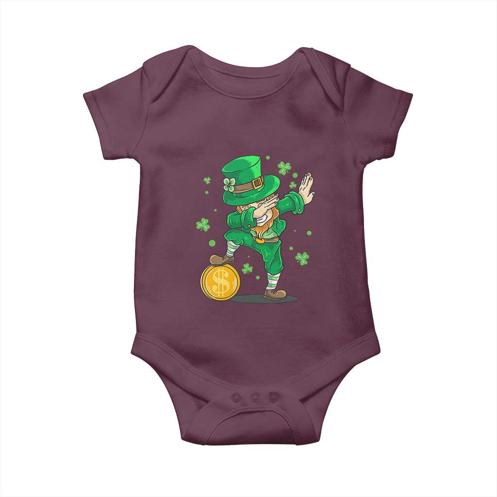 Cute Dabbing Leprechaun Baby Onesie Funny St Patricks Day