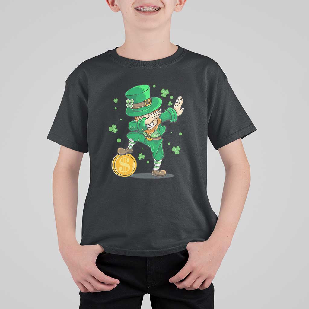 Cute Dabbing Leprechaun T Shirt For Kid Funny St Patricks Day