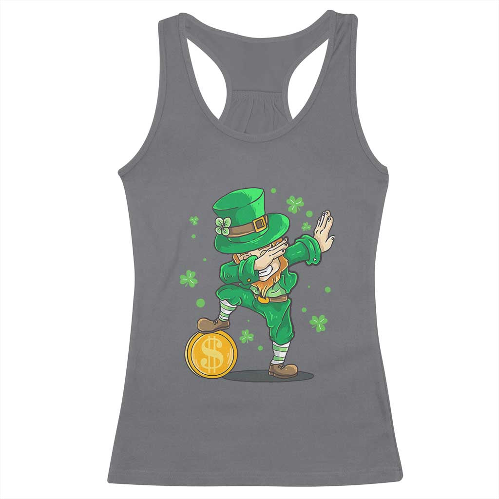 Cute Dabbing Leprechaun Racerback Tank Top Funny St Patricks Day