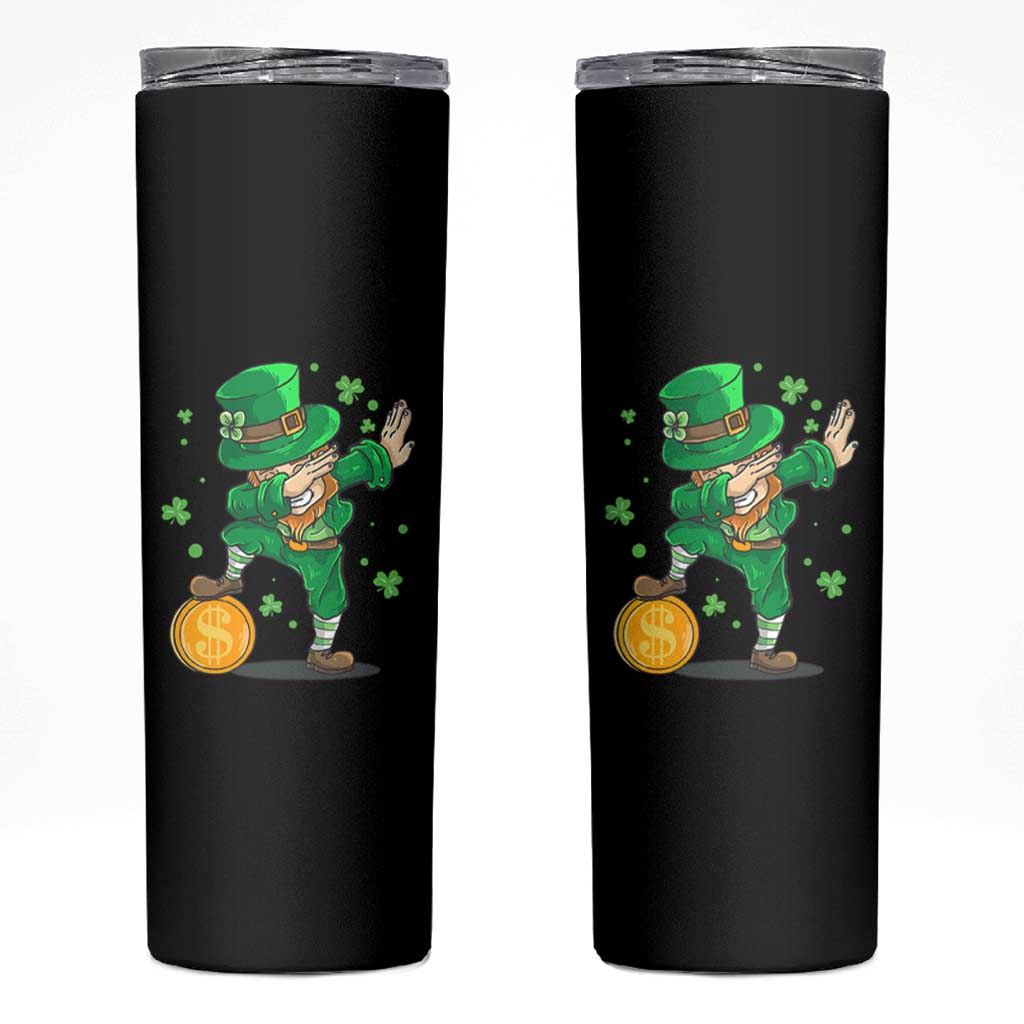Cute Dabbing Leprechaun Skinny Tumbler Funny St Patricks Day