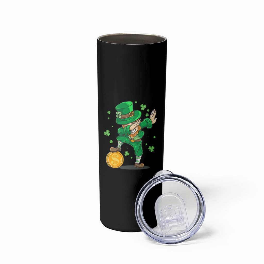 Cute Dabbing Leprechaun Skinny Tumbler Funny St Patricks Day
