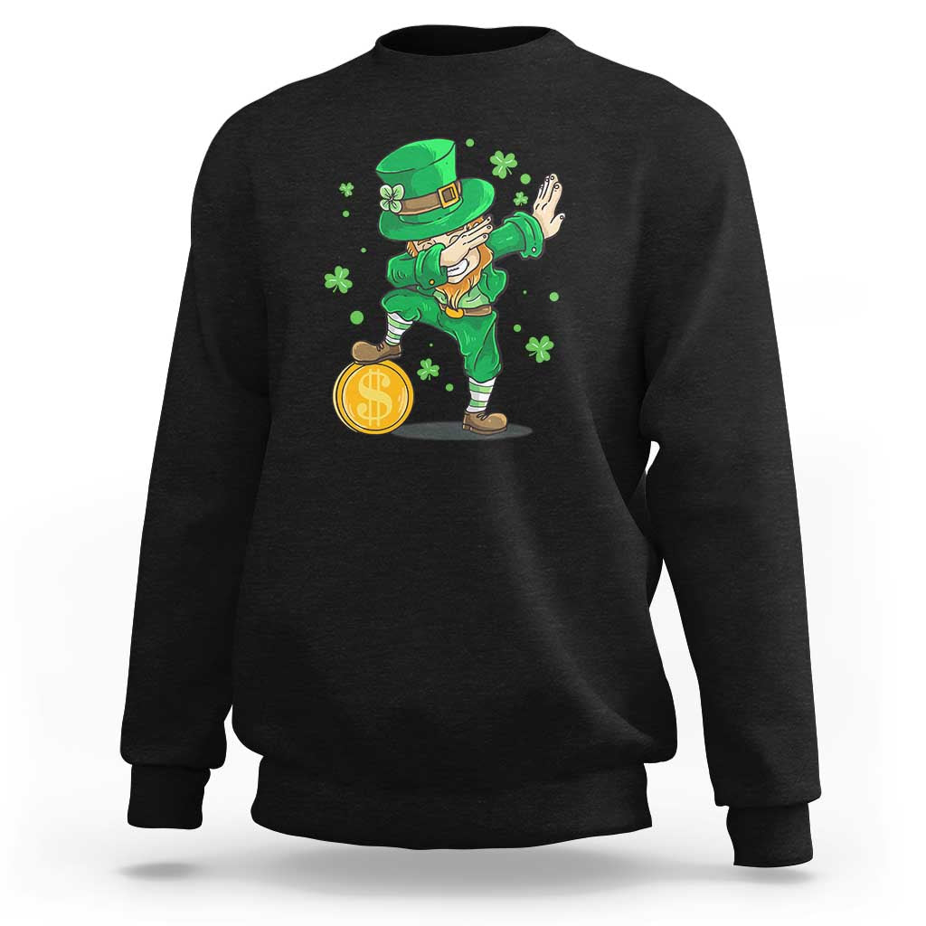 Cute Dabbing Leprechaun Sweatshirt Funny St Patricks Day