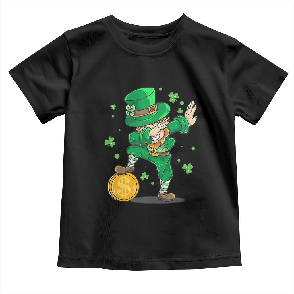 Cute Dabbing Leprechaun Toddler T Shirt Funny St Patricks Day