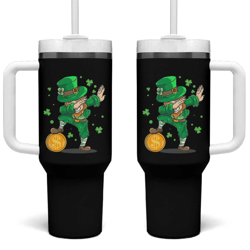 Cute Dabbing Leprechaun Tumbler With Handle Funny St Patricks Day
