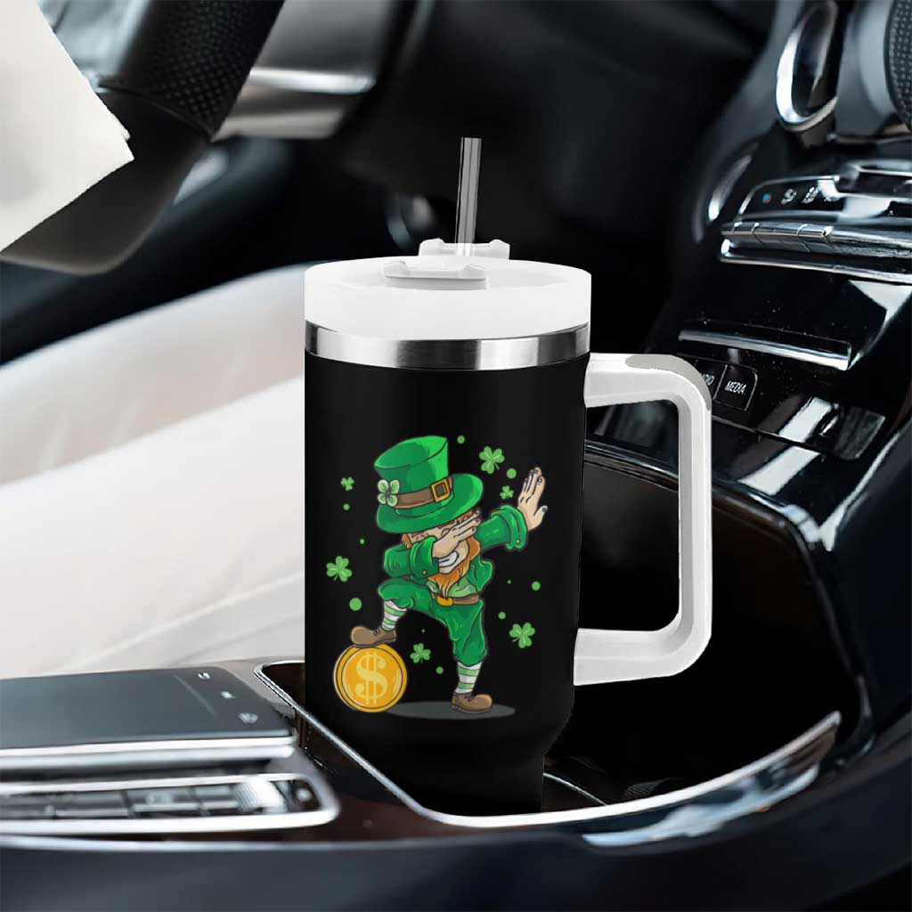 Cute Dabbing Leprechaun Tumbler With Handle Funny St Patricks Day