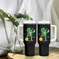 Cute Dabbing Leprechaun Tumbler With Handle Funny St Patricks Day