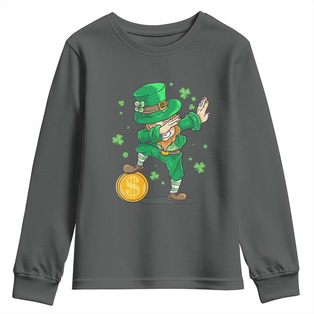 Cute Dabbing Leprechaun Youth Sweatshirt Funny St Patricks Day