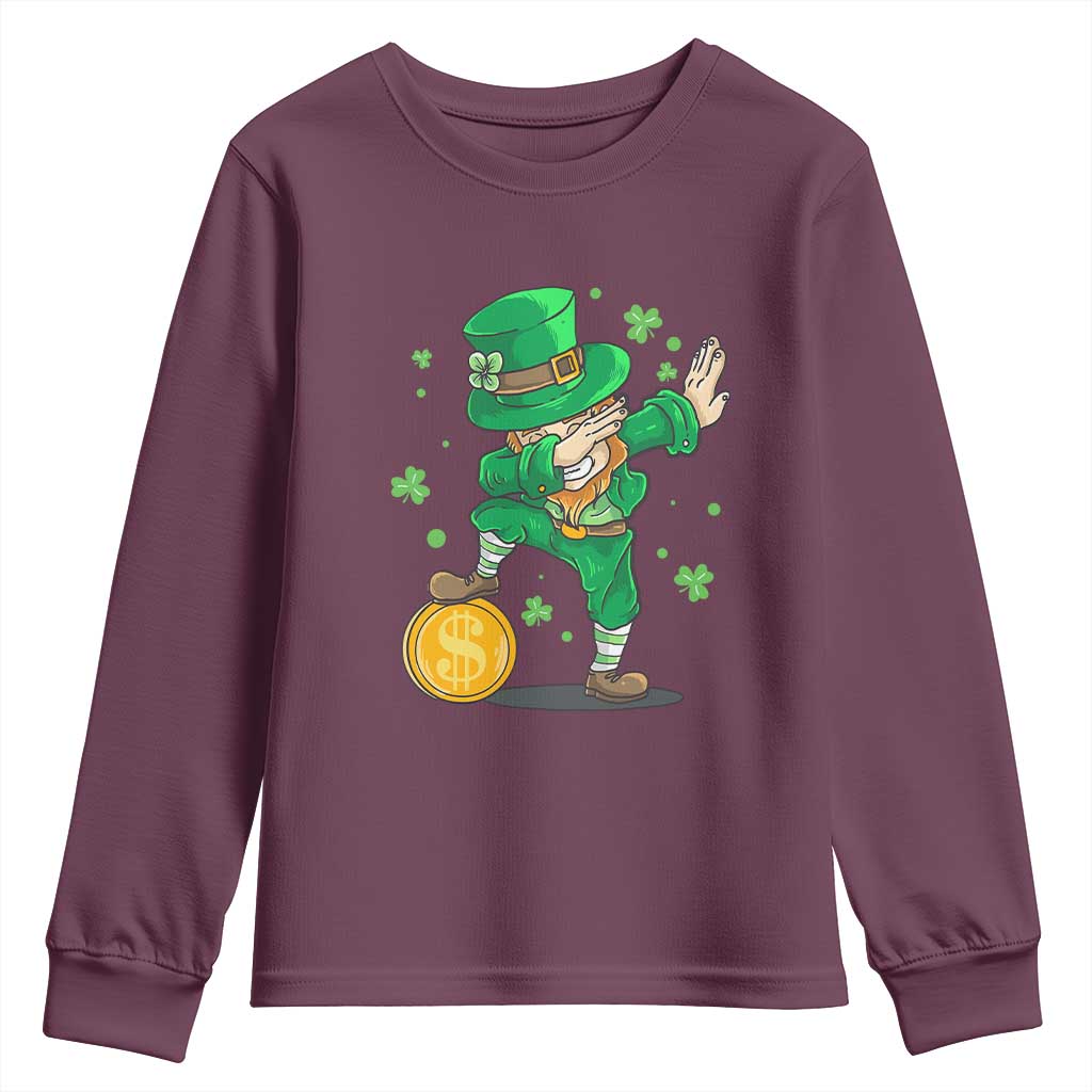 Cute Dabbing Leprechaun Youth Sweatshirt Funny St Patricks Day