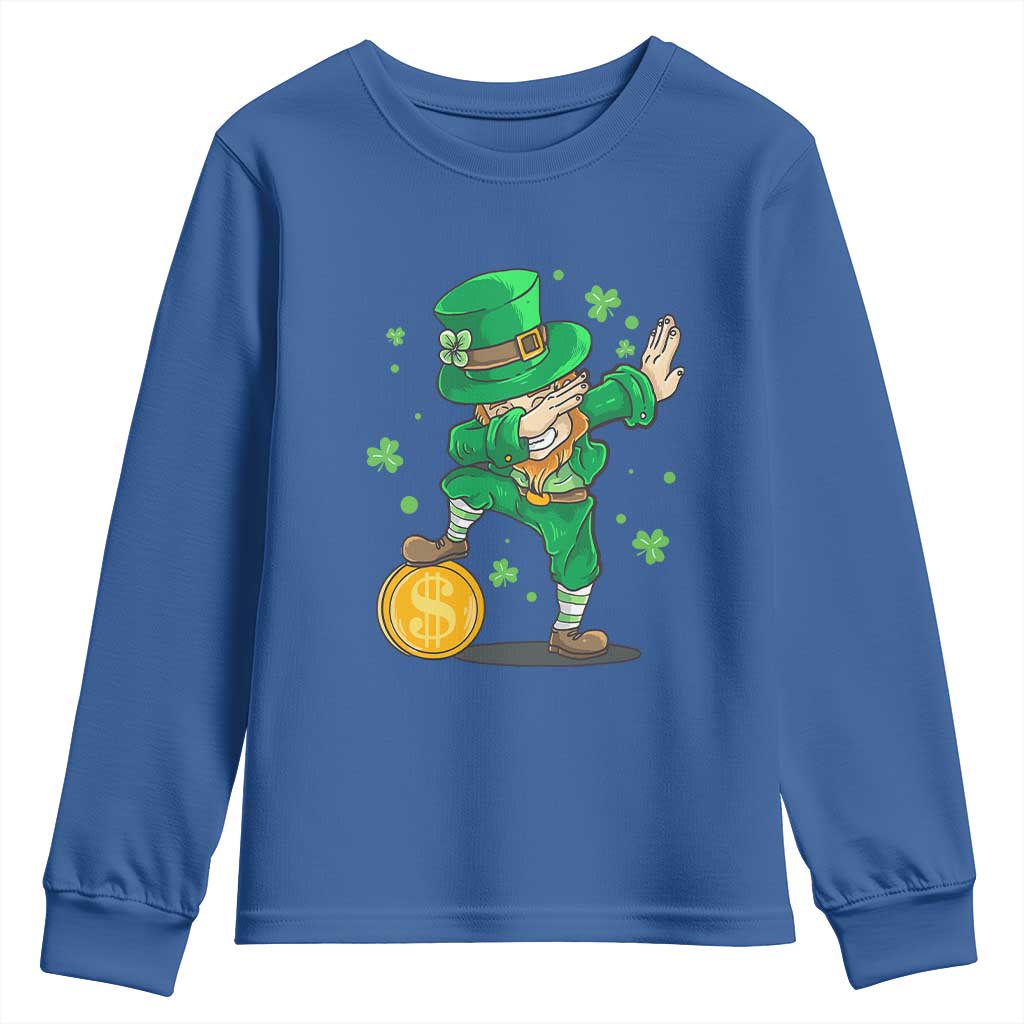 Cute Dabbing Leprechaun Youth Sweatshirt Funny St Patricks Day