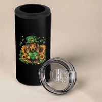 Cute Dachshund Leprechaun 4 in 1 Can Cooler Tumbler Shamrock St. Patrick's Day Dog Lover