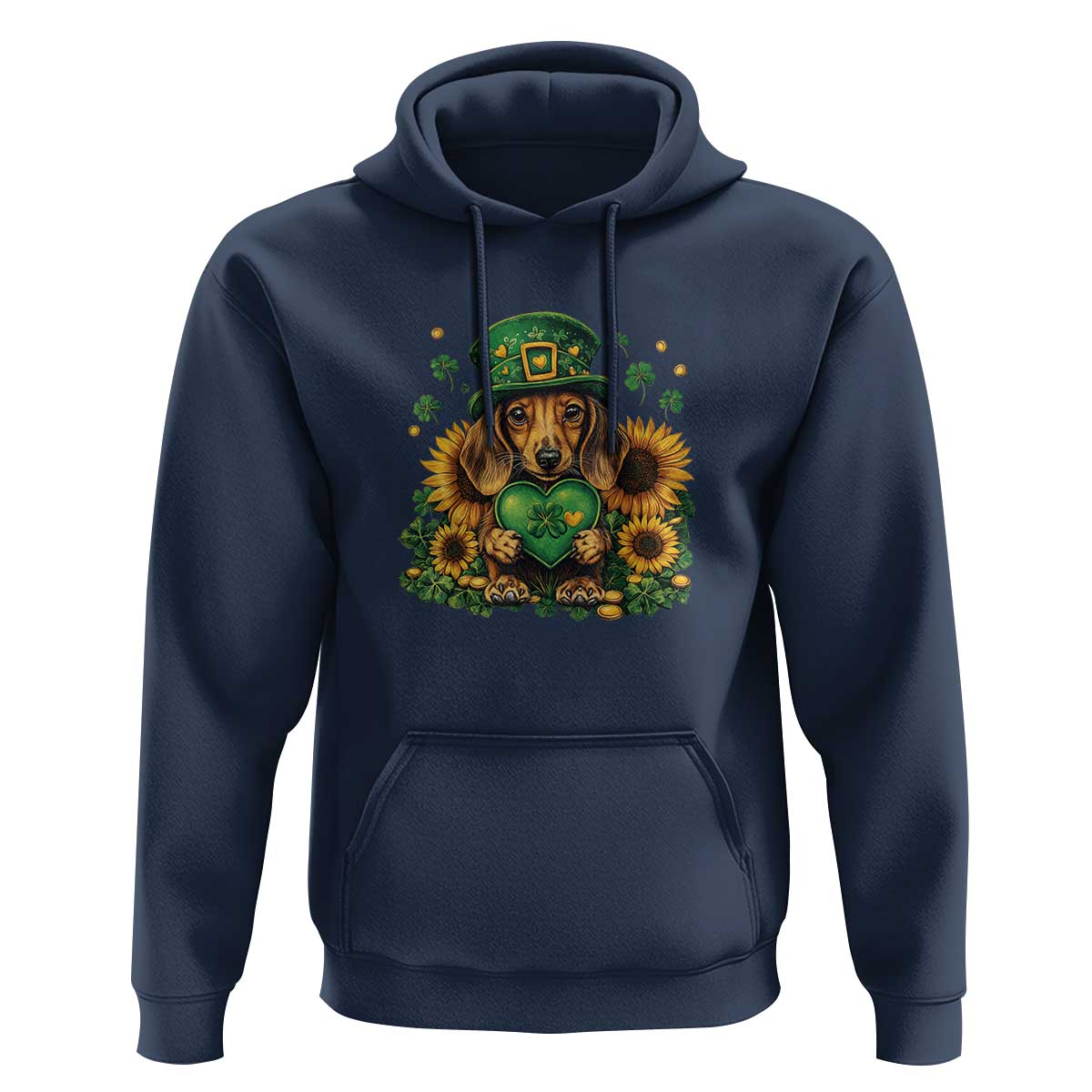 Cute Dachshund Leprechaun Hoodie Shamrock St. Patrick's Day Dog Lover