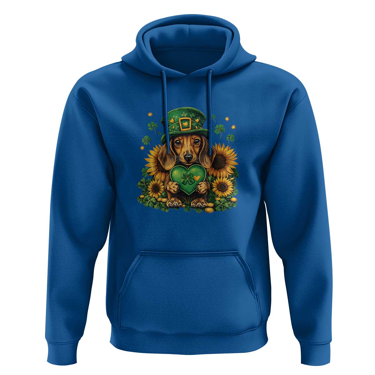 Cute Dachshund Leprechaun Hoodie Shamrock St. Patrick's Day Dog Lover