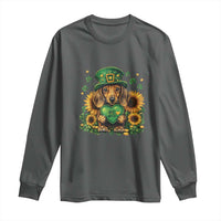 Cute Dachshund Leprechaun Long Sleeve Shirt Shamrock St. Patrick's Day Dog Lover