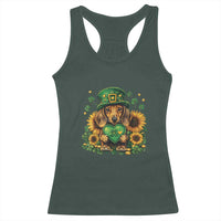 Cute Dachshund Leprechaun Racerback Tank Top Shamrock St. Patrick's Day Dog Lover