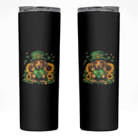 Cute Dachshund Leprechaun Skinny Tumbler Shamrock St. Patrick's Day Dog Lover