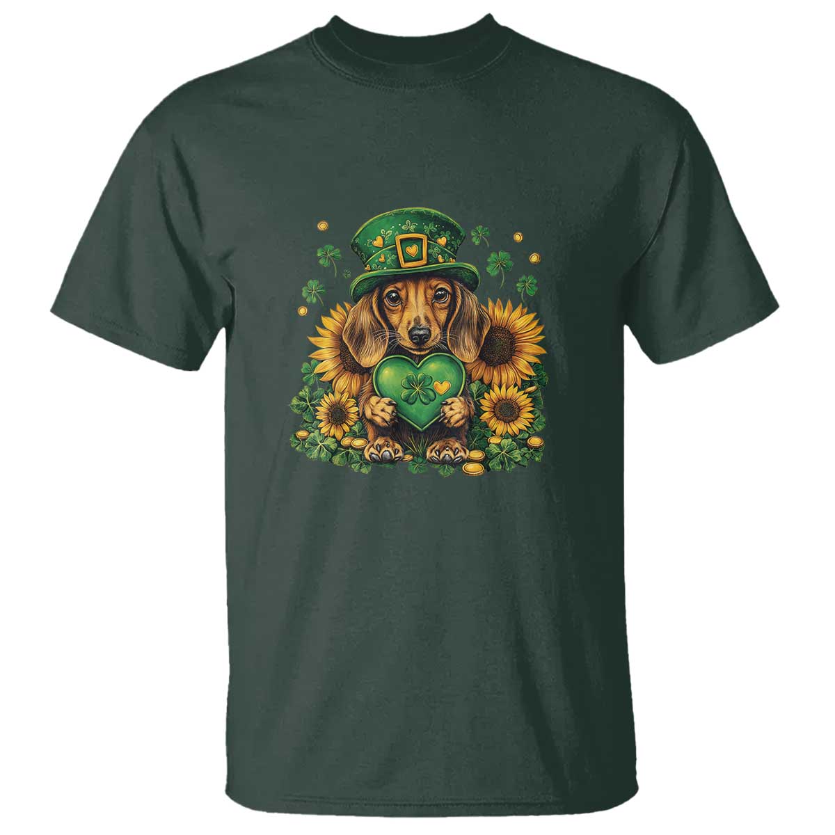 Cute Dachshund Leprechaun T Shirt Shamrock St. Patrick's Day Dog Lover