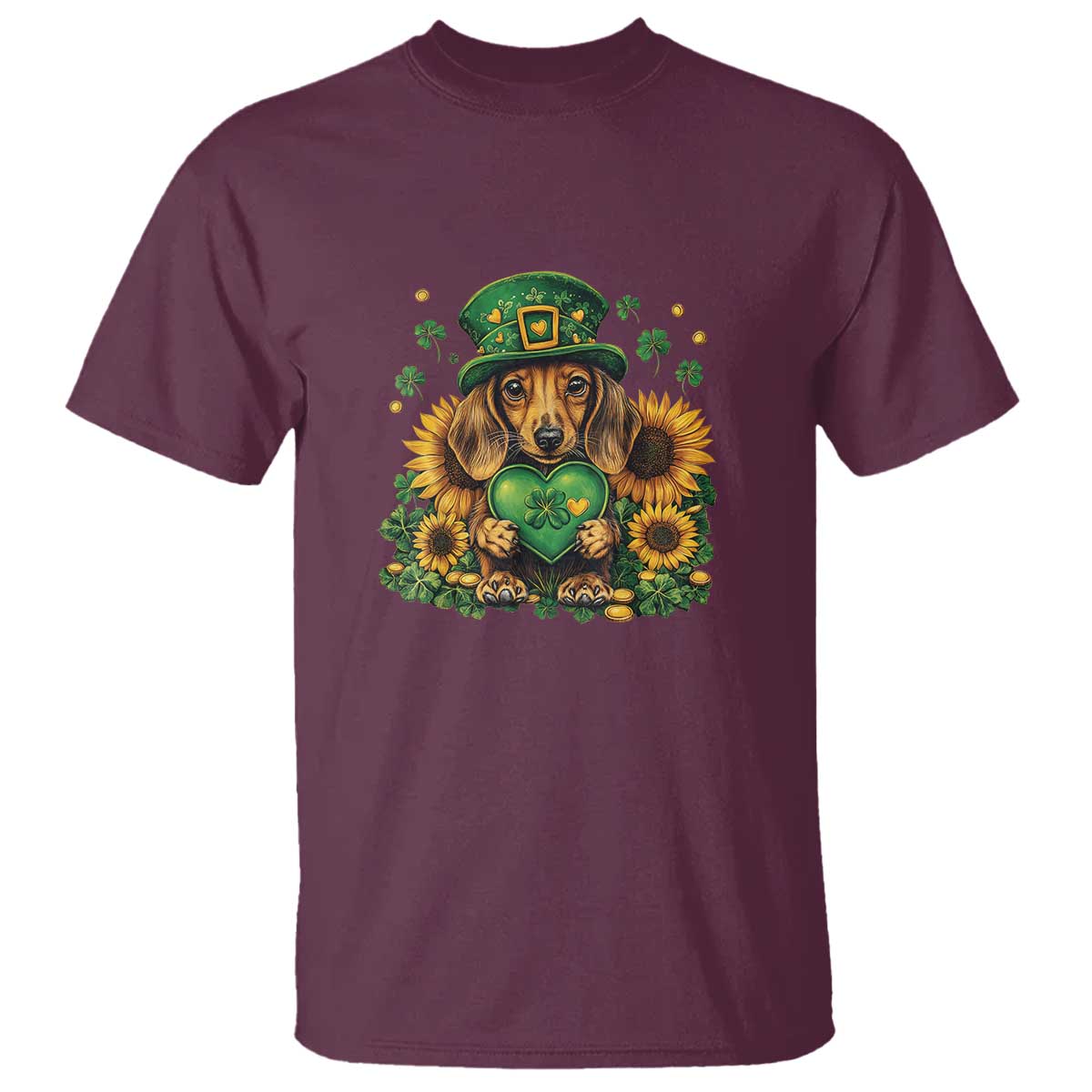Cute Dachshund Leprechaun T Shirt Shamrock St. Patrick's Day Dog Lover
